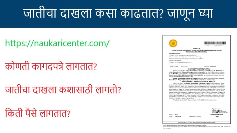 जातीचे प्रमाणपत्र कसे काढावे ? how to apply caste certificate